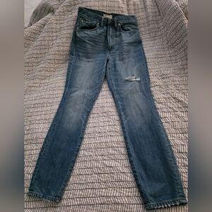 Madewell Blue Rigid Skinny Jeans